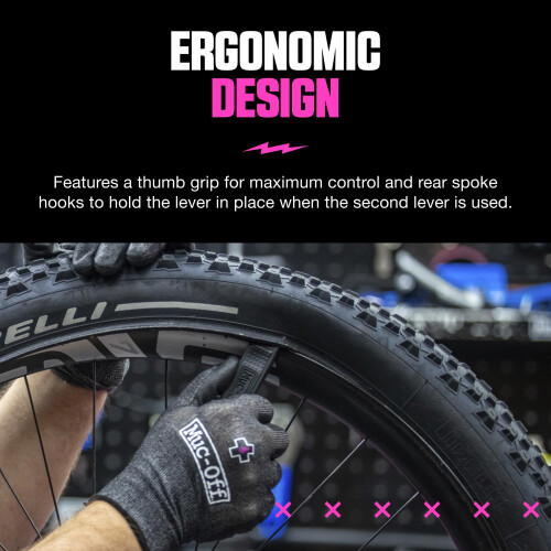 Muc-Off Rim Stix Tyre Lever, Black, 2 Pack 2