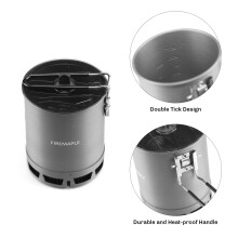 Fire-Maple Petrel 246g Ultralight Camping Cooking Set with Aluminum Pot, Titanium Stove, Titanium Gas Canister Stand| Fast Boiling Outdoor Cookware K