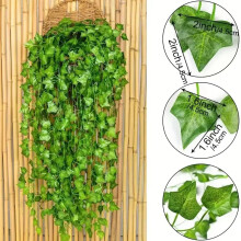 5x Artificial Hanging Ivy Plant Garland 50M Fake Green Vine Leaf Decor for Home, Garden, Wedding & Party UK