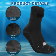 SUPERFA 3mm Neoprene Diving Gloves and Socks, 3mm Thermal Wetsuit Gloves and Socks with Adjustable Waist Strap for Diving, Surfing, Kayaking Rafting