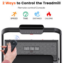 CITYSPORTS Treadmill with Incline, 2 in 1 Folding Fitness Treadmill for Home Office Under Desk, Walking Machine Pad Foldable with Remote Control, LED