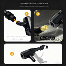 Zinc Alloy Inflation Adapter 6.3MM for Tire Pumping Secure-B