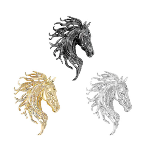 Broches de cheval en alliage élégantes, conceptions-Argent 1