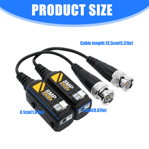 Émetteurs Balun vidéo longue distance pour systèmes de 2