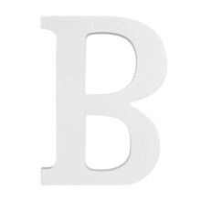 Lettre décorative en bois, 15 cm, blanche, 1 pièce
