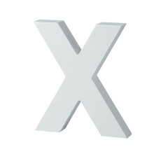 Wooden Letter Wall Decoration White15cm