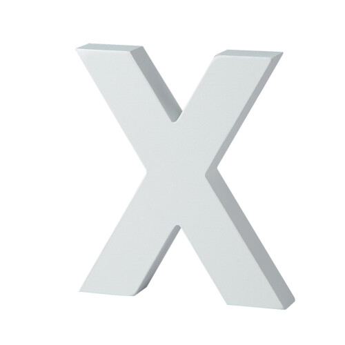 Wooden Letter Wall Decoration White15cm