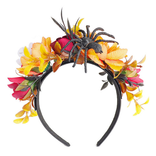 Halloween Spider Flower Headband Cloth Multicolor2Pack