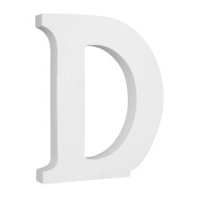 Lettres de l'alphabet décoratives en bois, 15 cm, blanches