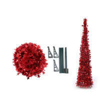 PET Artificial Christmas Tree1.2m or1.5m Green Gold Red