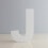 Lettre décorative en bois 15 cm blanche 1