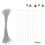 100 stuks polyester kerstslingers, 20 cm, goud/zilver 1