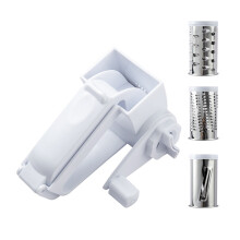 Manual Rotary Cheese Grater – Stainless Steel & ABS, 3