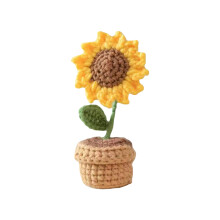 Handgehäkelte künstliche Topfblume, 4-5 cm x 9-11 cm