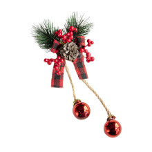 Traditional Retro Christmas Cloth Bows13x13cm