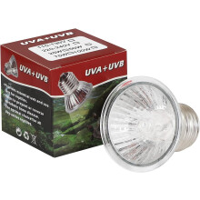Skildpaddevarmelampe til terrarier, UVA/UVB fuldspektret lys, calciumabsorption, 97% UVA stimulerer appetitten, 3D reflektionsdesign, E27 skruesokkel,