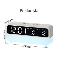 Réveils pour chambre à coucher, horloge de bureau numérique-Rose