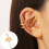 Stylish Copper Ear Cuff With Snake Shape Perfect For-1 piece 3