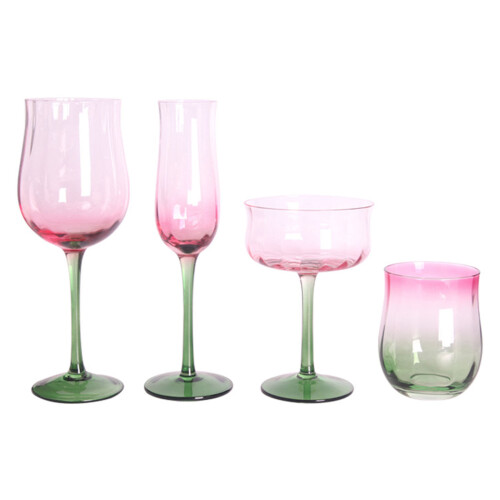 Stylish Flower Vertical Goblet Elegant Gradient-cocktail glass 1