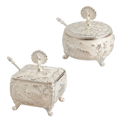 Practical Alloy Seasoning Canister Builts In Spoon-Square 2