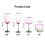Stylish Flower Vertical Goblet Elegant Gradient-cocktail glass 4