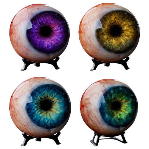 Realistic Monsters Eye Decors Gothic Eyeballs Figurines-blue 1