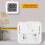 Digital Alarm Clock, Lightweight Travel Clock, Portable Clock White 4
