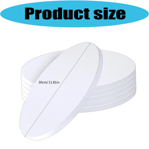 Pack de 6 disques à gâteaux blancs pratiques, parfaits pour les 2
