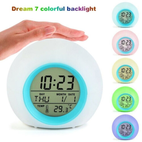 Round gradient alarm clock, perpetual calendar 1