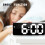Digital alarm clock without mirror (black), 6.7 inch LED display, bedside clock 3