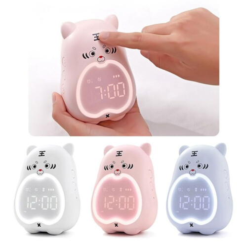 Electronic alarm clock compatible children with night light (blue) 1