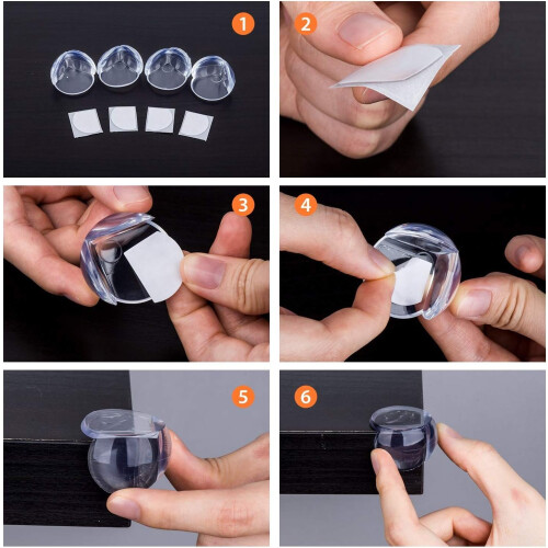 Eckenschutz für Möbel, transparent, ungiftig, 20 Stück 1