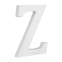 Lettre décorative en bois 15 cm blanche