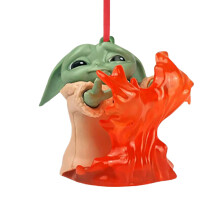 Baby Yoda Acryl-Weihnachtsbaumschmuck, 8 cm, mehrfarbig