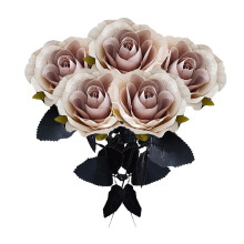 Artificial Rose Flower9cm Pink Red Grey