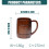 Tasse multi-usage en bois classique, capacité de 270ml, pour 3