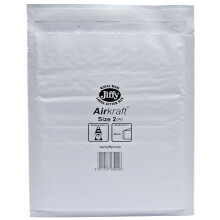 Jiffy 42JL2 Air Kraft No.2 Mail Bag 205 x 245mm - White