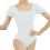 Stretch Nylon Dance Leotard with Bubble Sleeves And-White M 1