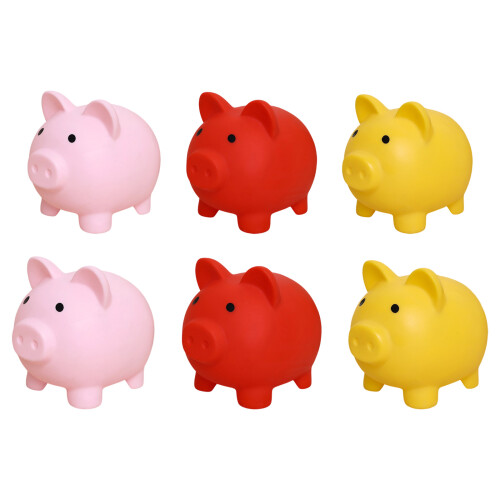 Dekorative Spardose in Schweineform,-Rosa 1 1