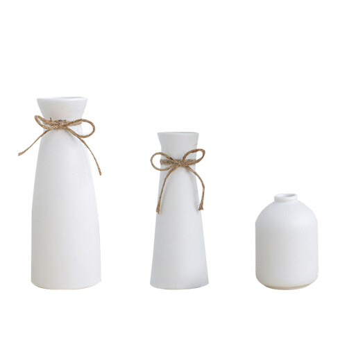Ceramic Vase Set – Minimalist White & Black, 3or5pcs