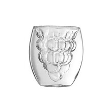 Cană de cafea din sticlă cu perete dublu, rezistentă la căldură, 230 ml