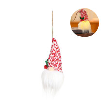 Lighted Christmas Gnome Doll19x9x8cm Red/Gray/Green
