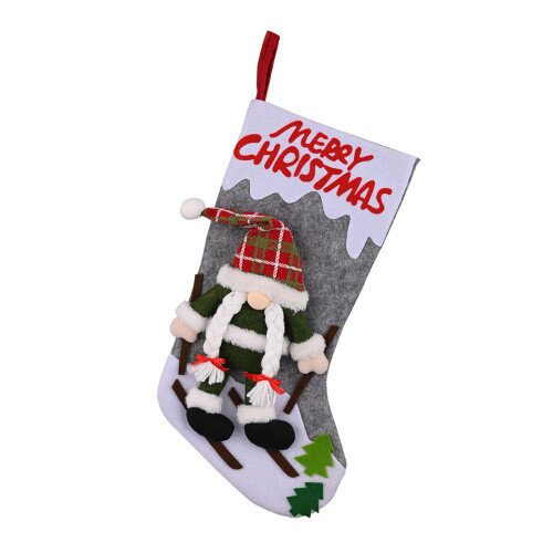 Weihnachtsstrumpf aus Stoff, 46 x 22 cm