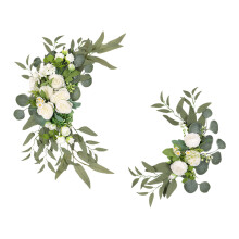 Artificial Silk Flower Lintel Wreath60x35cm & 40x30cm (2