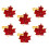6-Pack Alloy Maple Leaf Napkin Rings 1