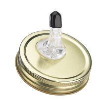 Wylewka do słoików Mason Jar 70 mm/86 mm – blacha biała do kontaktu z żywnością,