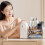 Makeup Organizers with Brushes Holder Countertop Makeup-White 7