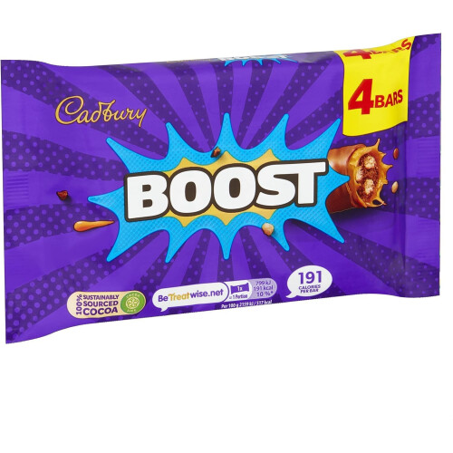 Cadbury Cadbury Boost Original Chocolate Bars Filled With Biscuit  Cocoa With 1