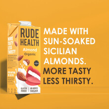 Rude Health 6 x 1 Litre Organic Almond DairyAlt Milk 100 Natural Organ