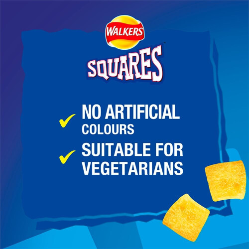 Walkers Walkers Squares Variety Multipack Snacks Crisps 6x22g 2